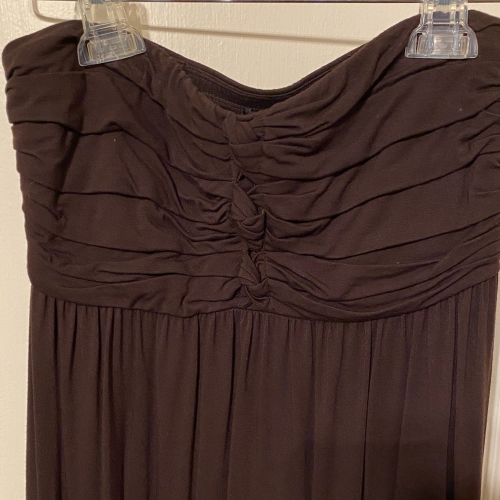 Soma chocolate brown strapless dress